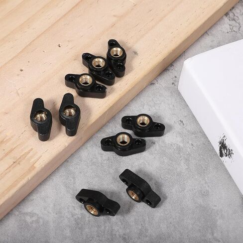 10 قطع 1/4 بوصة مقابض جناح من خلال فتحة T مقابض T-مقبض بلاستيكي صامولة سوداء T مسار لقط مقبض 1/4-20 مقبض ملولب صامولة برغي يدوية لأدوات النجارة والتركيبات لوحات ريشة قاعدة مظلة in Kuwait