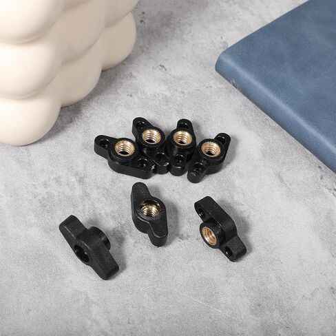 10 قطع 1/4 بوصة مقابض جناح من خلال فتحة T مقابض T-مقبض بلاستيكي صامولة سوداء T مسار لقط مقبض 1/4-20 مقبض ملولب صامولة برغي يدوية لأدوات النجارة والتركيبات لوحات ريشة قاعدة مظلة in Kuwait