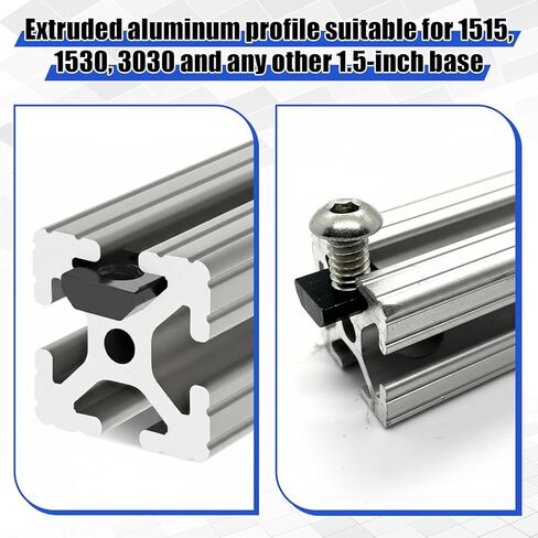 100 Pack 5/16"-18 Slide in Economy T-nut, Threaded Steel Standard Slide in T-nut T-Slot Nuts Accessory Black Galvanized for 15 Series Aluminum Extrusion T Slot Track DIY UNC Threaded in Kuwait