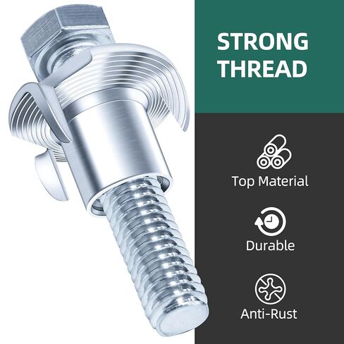 50PCS 3/8-16 T-Nuts Zinc Plated Steel Nutserts, 4-Pronged Tee Nut for Wood, Rock Climbing Holds 3/8-16 T Nuts Set for Wood Furniture in Kuwait