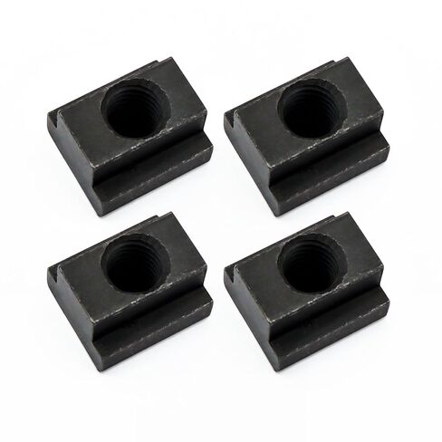 4 Pieces 3/8"-16 Threaded T-Slot Nuts, Black Oxide Finish Hardware Sliding Nut T Track Accessories Hammer Head Fastener for Woodworking, Used in Machines Tool Tables in Kuwait