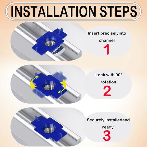 1/4"-20 Nylon Strut Channel Nuts - Strut Nuts with Twist Tab，for Channel Support Systems (Pack of 30) in Kuwait