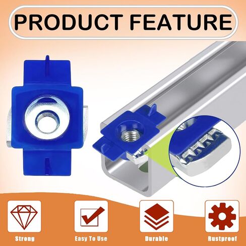 1/4"-20 Nylon Strut Channel Nuts - Strut Nuts with Twist Tab，for Channel Support Systems (Pack of 30) in Kuwait