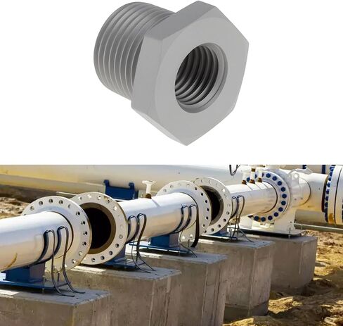 ECSiNG 2pcs M18x1.5 Male to M12x1.5 Female Reducing Thread Adapter for Pipes in Kuwait