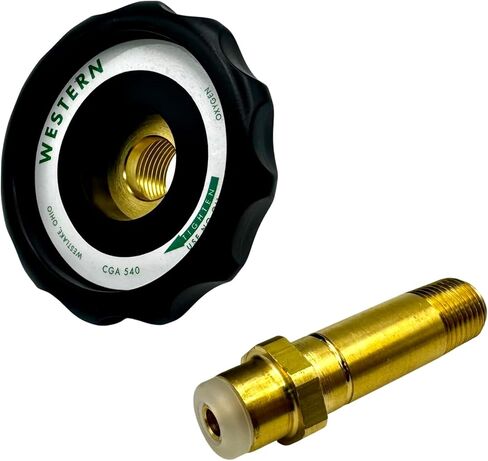 Hand Tight CGA-540 Nut & Nipple – Oxygen Regulator Inlet Fitting – 1/4" NPT – Solid Brass – 3,000 PSI in Saudi Arabia
