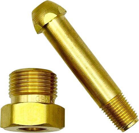 Hand Tight CGA-540 Nut & Nipple – Oxygen Regulator Inlet Fitting – 1/4" NPT – Solid Brass – 3,000 PSI in Saudi Arabia