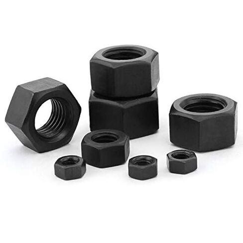 Lock Nuts Kit, 5Pcs Grade 8. Black Fine Thread Hex Nuts GB6170 Hexagon Nut Carbon Steel M8 M10 M12(M8) in Kuwait