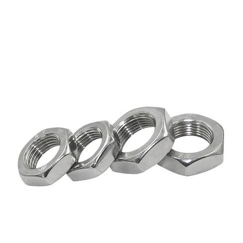 M6-M24 Stainless Steel DIN439 Left Hand and Fine Pitch Thread Flat Hexagon Thin Low Nuts with Chamfer Narrow Nut(M16xP1.5 Left(2Pcs)) in Saudi Arabia