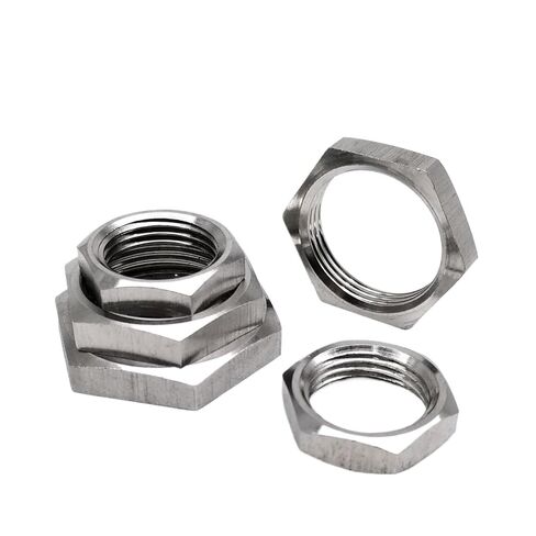 M8 إلى M40 غرامة الموضوع عرافة رقيقة قفل الجوز الملعب 1 مللي متر 1.5 مللي متر 304 A2-70 الفولاذ المقاوم للصدأ (2 قطعة M24x1.0x28x4) in Kuwait