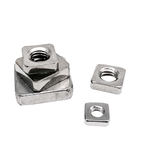 رقيقة مربعة الجوز رقاقة الجوز التربيعي M2.5 M3 M4 M5 M6 M8 M10 DIN562 304 A2-70 الفولاذ المقاوم للصدأ (25 قطعة M5) in Kuwait