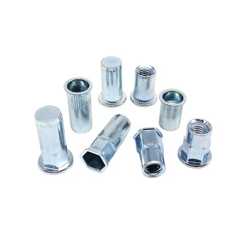 M3 M4 M5 M6 M8 M10 M12 الكربون الصلب برشام الجوز شقة رئيس صغير غاطسة موضوع أعمى شبه مسدس عرافة إدراج ريفنوت الجوز (النوع E، 20 قطعة M8) in Kuwait