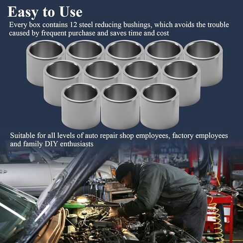 12 قطعة من البطانات المصنوعة من الفولاذ المقاوم للصدأ، محولات جلبة مخفض من الفولاذ المقاوم للصدأ مقاس 3/4 بوصة إلى 5/8 بوصة، تناسب مسامير وقضبان البراغي مقاس 5/8 بوصة، فاصل معدني مسماري، فاصل معدني مستدير من الفولاذ المقاوم للصدأ in Kuwait