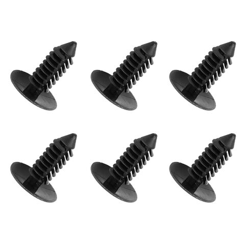 Plastic Rivets 100pcs Nylon Car Trim Fasteners Black Push in Clips for Side Skirts Bumpers and Other Trim Secure Hold 75mm Hole Suitable for DIY and Professional Use in Saudi Arabia