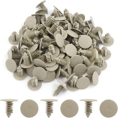 100Pcs 9mm Khaki Plastic Door Fender Bumper Push Rivets Clip for Auto Car in Saudi Arabia