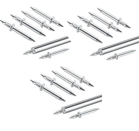 300pcs Double-Head Skirting Thread Seamless Nails with Bonus 3pcs Sleeve Tools, Invisible Security Screws for Wood Baseboards Nails Non Marking Double Sided Nails, in Saudi Arabia