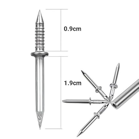 300pcs Double-Head Skirting Thread Seamless Nails with Bonus 3pcs Sleeve Tools, Invisible Security Screws for Wood Baseboards Nails Non Marking Double Sided Nails, in Saudi Arabia