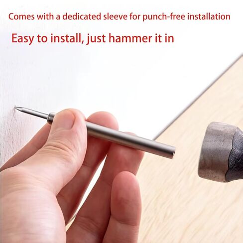 300pcs Double-Head Skirting Thread Seamless Nails with Bonus 3pcs Sleeve Tools, Invisible Security Screws for Wood Baseboards Nails Non Marking Double Sided Nails, in Saudi Arabia