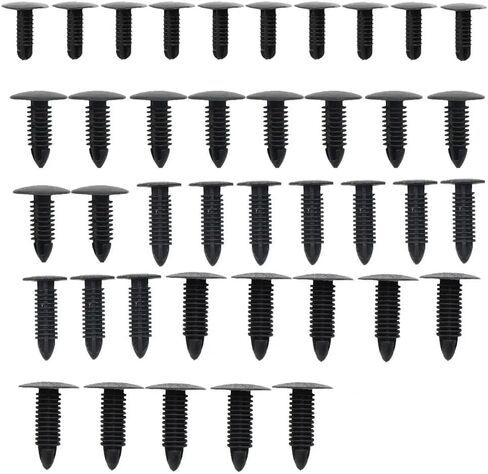 40PCS Mix Black Plastic Rivet Push in 5mm 6mm 7mm 8mm Car Trunk Roof Trim Panel Fastener Clip Vehicle Retainer Clip Universal in Saudi Arabia