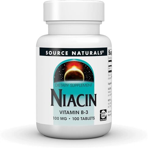 Source Naturals Niacin 100 mg Vitamin B-3, Non-GMO - 100 Tablets in Saudi Arabia