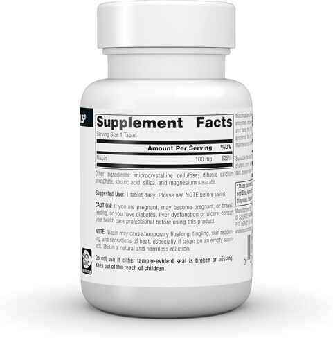 Source Naturals Niacin 100 mg Vitamin B-3, Non-GMO - 100 Tablets in Saudi Arabia