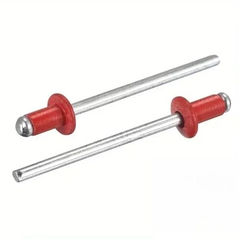 100pcs 1/8" x 1/4" Aluminium Steel Dome Head Blind Rivets, Color Pop for Home Decoration and Fixing (RAL3020 TAFFIC RED) in Saudi Arabia