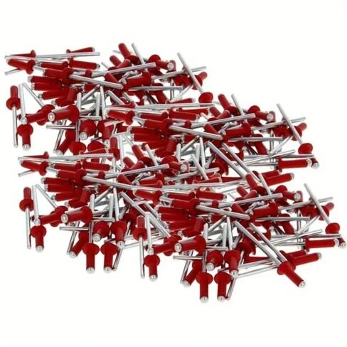 100pcs 1/8" x 1/4" Aluminium Steel Dome Head Blind Rivets, Color Pop for Home Decoration and Fixing (RAL3020 TAFFIC RED) in Saudi Arabia