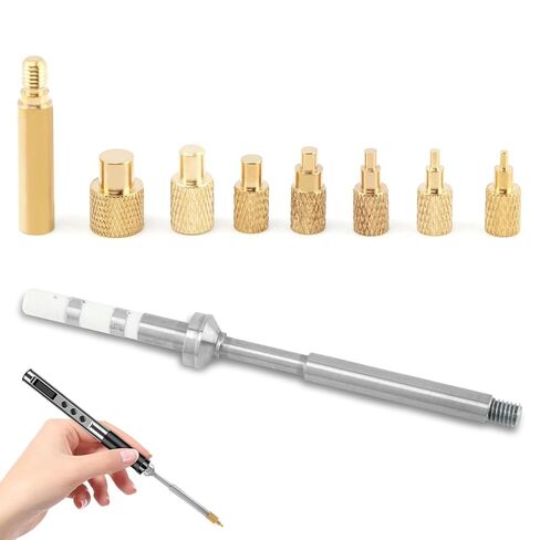 Heat Set Insert Tool M2 M2.5 M3 M4 M5 M6 M8 Hot Mel-t Brass Knurled Nut Embedded Insertion Tip Adapter Kit 3D Printed Parts Install for TS100 TS101 Pine64 936 Soldering Iron Heat Set Insert Tool Kit in Saudi Arabia