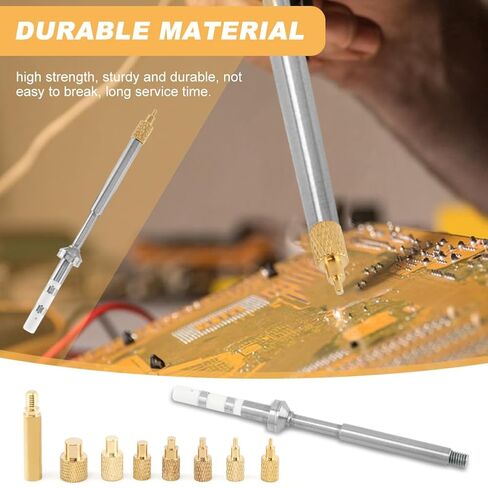Heat Set Insert Tool M2 M2.5 M3 M4 M5 M6 M8 Hot Mel-t Brass Knurled Nut Embedded Insertion Tip Adapter Kit 3D Printed Parts Install for TS100 TS101 Pine64 936 Soldering Iron Heat Set Insert Tool Kit in Saudi Arabia