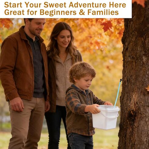 5 Set Maple Syrup Tapping Kit with 5 Buckets 16ft Food Grade Tubing 5 Taps Maple Sap,Maple Tree Tapping Kit Collection Supplies Syrup Tree Taps for Experts or Beginners in Saudi Arabia