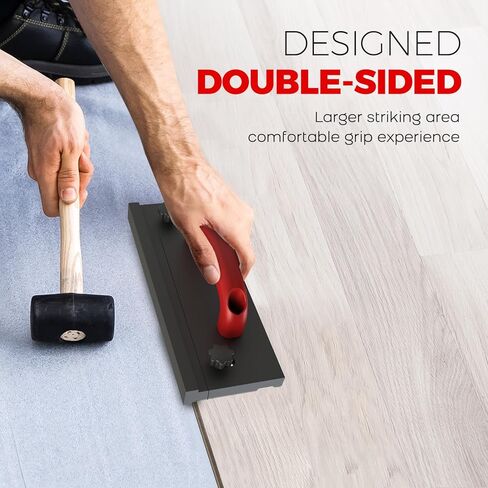 كتلة النقر NAACOO للأرضيات الخشبية من الفينيل، مقبض كبير/3 حواف مختلفة/جوانب مزدوجة قابلة للعكس مع شقوق تستخدم لللسان والأخدود أو أرضية القفل، وأدوات الأرضيات المصفحة. in Kuwait