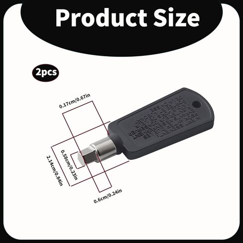2-Pack Universal Mini Fridge Lock & Freezer Door Key Replacement,Pentagonal Hole Security Key Accessories for Cabinet, Distribution Box,Chassis,Toolbox,Office Refrigerator (5.8x6mm, Black) in Saudi Arabia