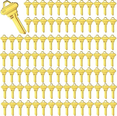 Brass Finish Uncut Key Blanks, SC4 (6SH1) Blank Keys, SC4 Key Blanks 6 Pin (100-Pack) in Saudi Arabia
