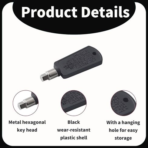 2-Pack Universal Mini Fridge Lock & Freezer Door Key Replacement,Pentagonal Hole Security Key Accessories for Cabinet, Distribution Box,Chassis,Toolbox,Office Refrigerator (5.8x6mm, Black) in Saudi Arabia