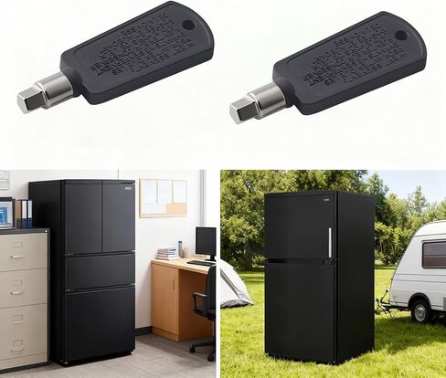 2-Pack Universal Mini Fridge Lock & Freezer Door Key Replacement,Pentagonal Hole Security Key Accessories for Cabinet, Distribution Box,Chassis,Toolbox,Office Refrigerator (5.8x6mm, Black) in Saudi Arabia