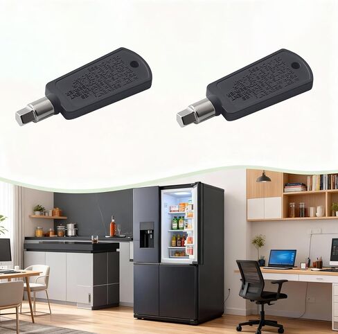 2-Pack Universal Mini Fridge Lock & Freezer Door Key Replacement,Pentagonal Hole Security Key Accessories for Cabinet, Distribution Box,Chassis,Toolbox,Office Refrigerator (5.8x6mm, Black) in Saudi Arabia