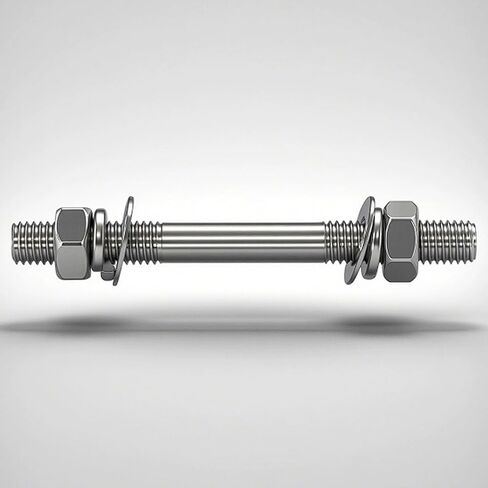 304 Stainless Steel Double Ended Stud M8, 5-Pack Threaded Rod Connector with Nuts and Washers, Complete Hardware Sets (M8*80 (5 PCS)) in Saudi Arabia