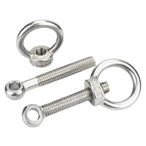 304 مسمار بعروة M10 من الفولاذ المقاوم للصدأ مكون من قطعتين، مجموعة براغي وصواميل على الكتف مزورة لتثبيت المعدات الصناعية (M10*80 (مجموعتان)) in Kuwait