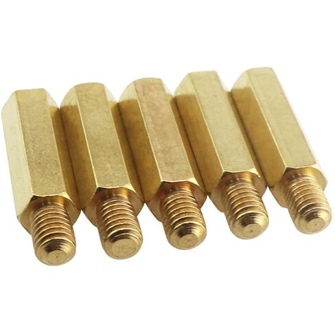 5 قطعة M6x25mm + 8 مللي متر ذكر إلى أنثى ملولبة نحاسية ذات نهاية واحدة سداسية مسمار لوحة دارات مطبوعة فاصل مناسب لطائرات بدون طيار FPV Quadcopter وأجهزة الكمبيوتر in Kuwait