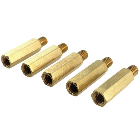 5 قطعة M6x25mm + 8 مللي متر ذكر إلى أنثى ملولبة نحاسية ذات نهاية واحدة سداسية مسمار لوحة دارات مطبوعة فاصل مناسب لطائرات بدون طيار FPV Quadcopter وأجهزة الكمبيوتر in Kuwait