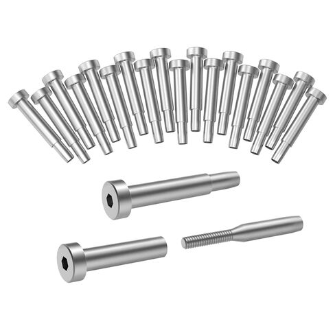 BLIKA 20 Pack Stainless Steel Invisible Receiver and Swage Stud End for 3/16 Inch Cable Railing, Deck Stair Threaded End Fitting for 2"x2", 4"x4" Wood/Metal Posts, 3/16" Cable Railing Hardware in Kuwait
