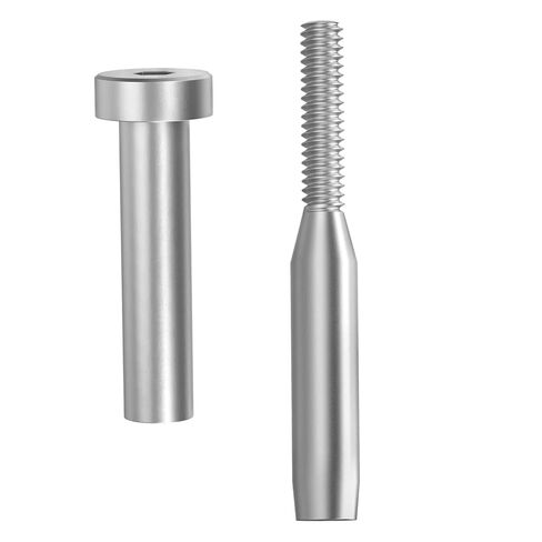 BLIKA 20 Pack Stainless Steel Invisible Receiver and Swage Stud End for 3/16 Inch Cable Railing, Deck Stair Threaded End Fitting for 2"x2", 4"x4" Wood/Metal Posts, 3/16" Cable Railing Hardware in Kuwait