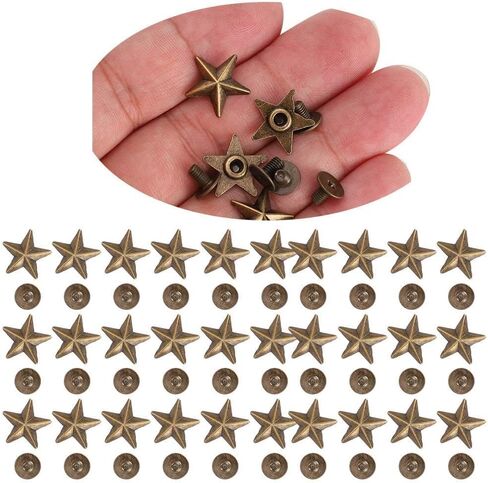 50 Set Studs, 14mm Chicago Screws Rivet for DIY Clothes, Shoes, Purse Decoration in Saudi Arabia