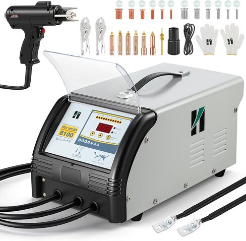 Huanyu Capacitor Discharge Stud Welder M3-M10 Stud Bolt Plate Welder Welding Machine Welding Bolt Plate Insulation Nail Screw Low Carbon Steel Stainless Steel Aluminum Brass (Model-8100, 110V) in Kuwait
