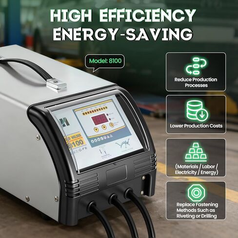 Huanyu Capacitor Discharge Stud Welder M3-M10 Stud Bolt Plate Welder Welding Machine Welding Bolt Plate Insulation Nail Screw Low Carbon Steel Stainless Steel Aluminum Brass (Model-8100, 110V) in Kuwait