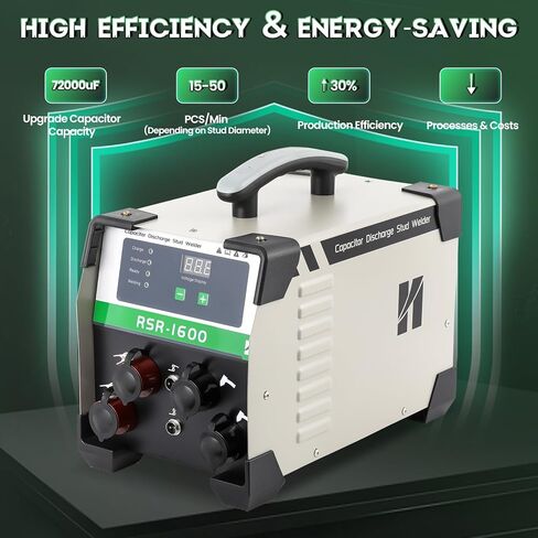 Huanyu Capacitor Discharge Stud Welder M3-M6 Stud Bolt Plate Welder Welding Machine Welding Bolt Plate Insulation Nail Screw Low Carbon Steel Aluminum Brass RSR-1600 in Saudi Arabia