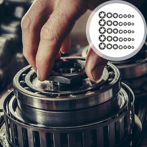 210 Pcs Internal Tooth Locking Washers Carbon Steel Bearing Clamping Rings Quick Lock Washers for Industrial Machinery Automotive Use with Corrosion Resistance in Saudi Arabia