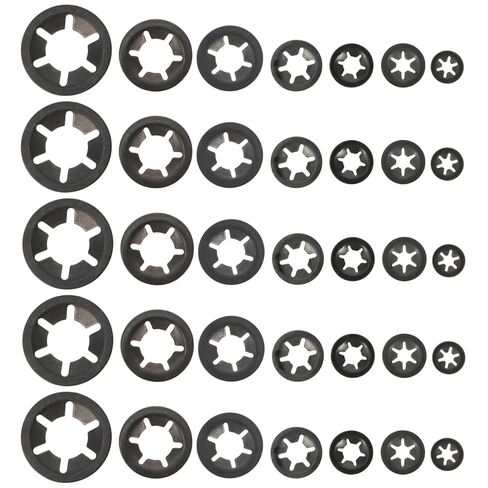 210 Pcs Internal Tooth Locking Washers Carbon Steel Bearing Clamping Rings Quick Lock Washers for Industrial Machinery Automotive Use with Corrosion Resistance in Saudi Arabia