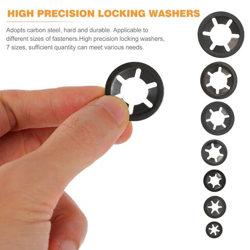 210 Pcs Internal Tooth Locking Washers Carbon Steel Bearing Clamping Rings Quick Lock Washers for Industrial Machinery Automotive Use with Corrosion Resistance in Saudi Arabia