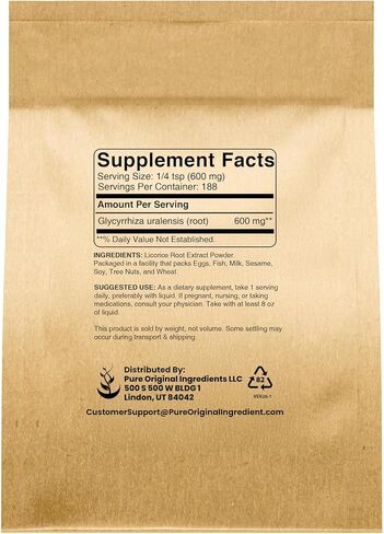 Pure Original Ingredients Licorice Extract Non-GMO, Kosher and Gluten-Free, Mulethi in Saudi Arabia