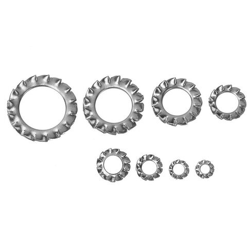 YWBL-WH 300Pcs Serrated Lock Washer 304 Stainless Steel Anti-Loose External Serrated Gasket Assortment Set, Gasket Retaining Ring in Saudi Arabia